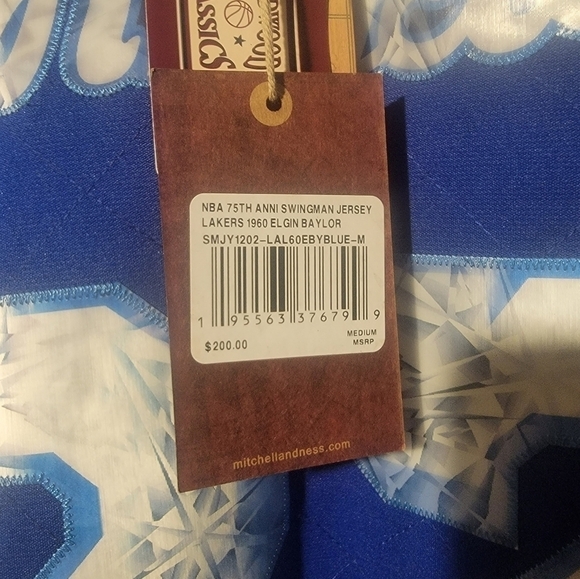 Mitchell & Ness Lakers Elgin Baylor 1960 Swingman Diamond Jersey Men's Medium - Picture 5 of 7